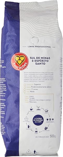 3 Corações Café Especial em Grãos Torrado Rituais 500g