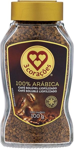 3 Coracoes Cafe Soluvel Liofilizado Vidro 100g
