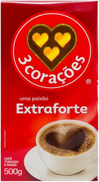 3 Corações Café Torrado e Moído Extra Forte, 500g vácuo