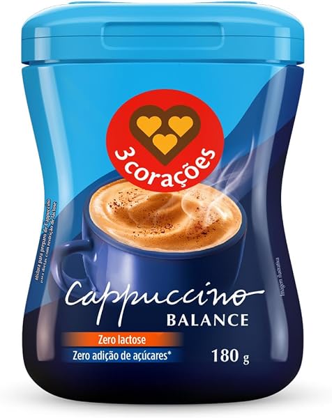 3 Corações Cappuccino Balance Zero Lactose 180g