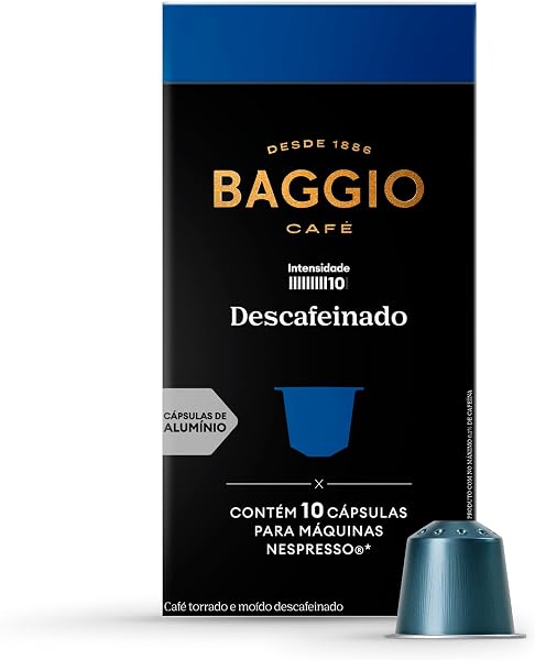 Baggio Café Cápsulas De Café Descafeinado Compatível Com Nespresso Contém 10 Cápsulas