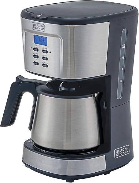 BLACK+DECKER Cafeteira com Jarra Inox, Programável, com Ajuste de Intensidade, Modelo CM300G, 220V