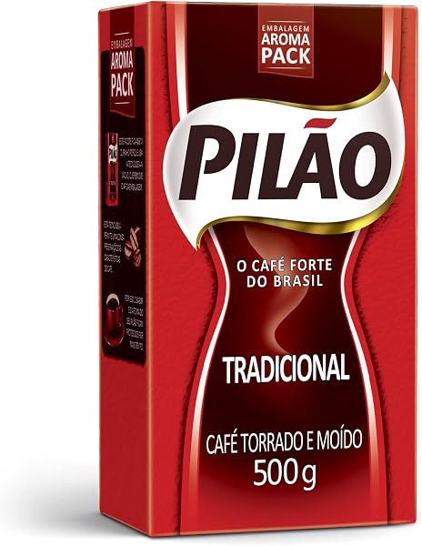 Café Pilão Torrado e Moído Tradicional Sabor Intenso Vácuo 500g