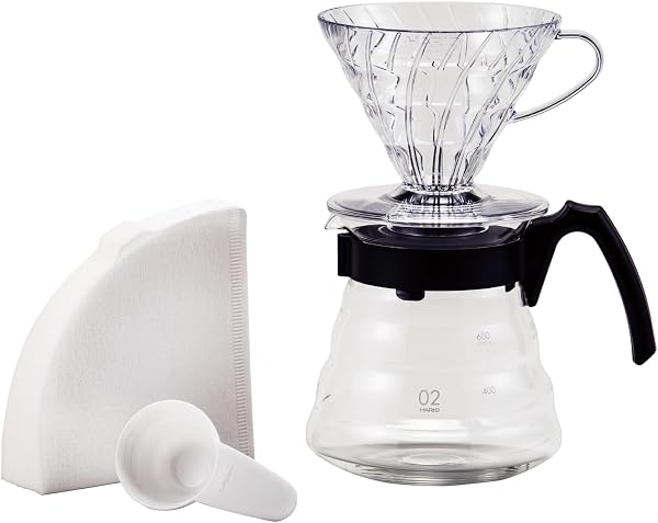 Conjunto Kit V60 Para Passar Cafe Craft Hario Transparente