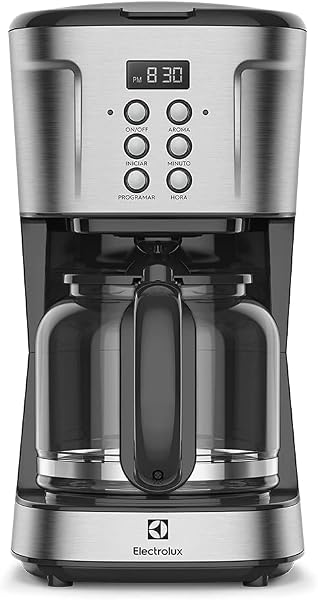 Electrolux Cafeteira Elétrica inox filtro permanente removivel capacidade 1,5L 38 xicaras função timer painel digital desligamento automatico ECM30 cor aço escovado 127v