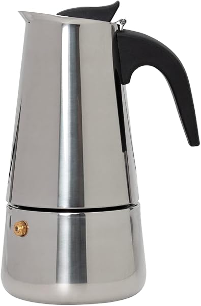 Mimo Style Cafeteira Italiana Moka de Aluminio Com Alca Cafe Expresso Para 6 Cafezinhos, Capacidade 300 ml