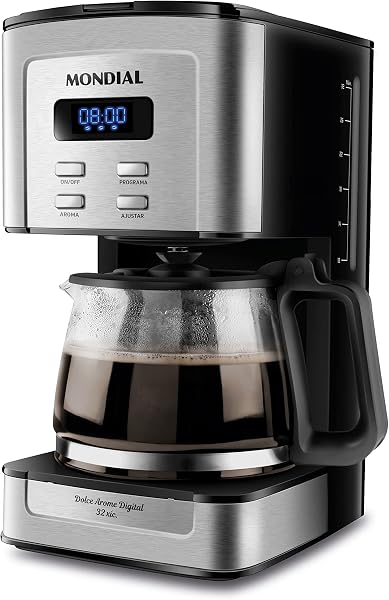 MONDIAL Cafeteira Elétrica Dolce Arome Digital, Preto/Inox, 800W, 110V - C-44-32X-SDI